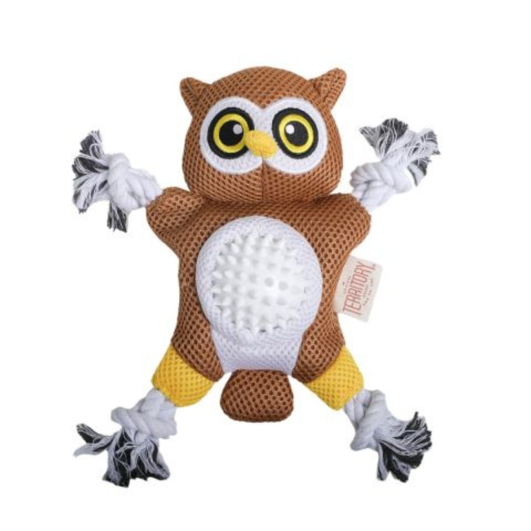 Territory Dog Toy 2 In 1 Owl 10 Inch