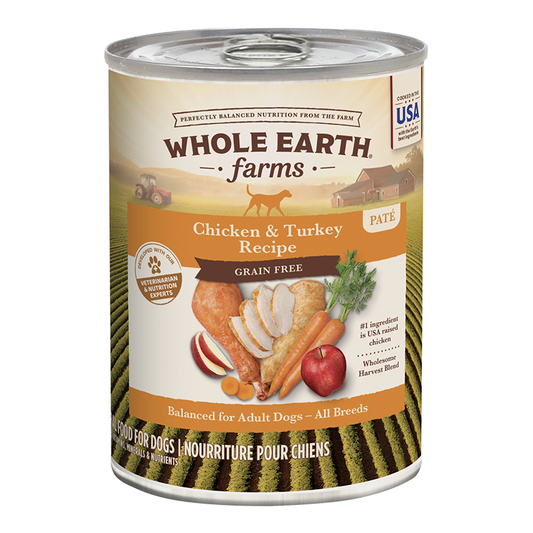 Earth Farms Dog Chicken Turkey 12.7oz. (Case of 12)