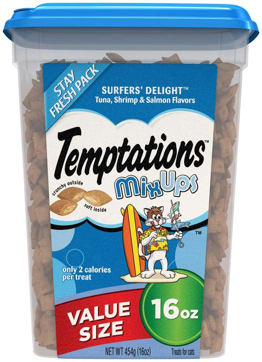 Temptations MixUps Crunchy & Soft Adult Cat Treats Surfer's Delight 1ea/16oz.