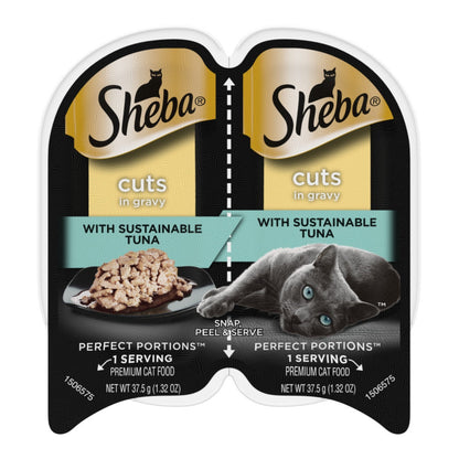 Sheba Perfect Portions Cuts in Gravy Wet Cat Food Signature Tuna 24ea/2.6 oz, 24 pk