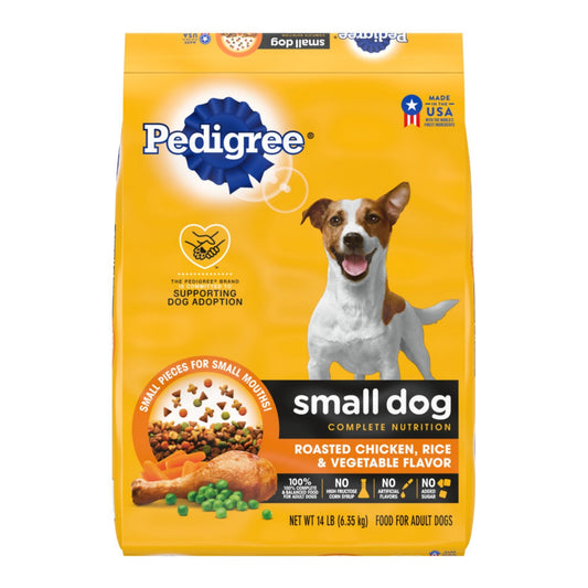 Pedigree Complete Nutrition Small Breed Adult Dry Dog Food Roasted Chicken, Rice & Vegetable 1ea/14 lb