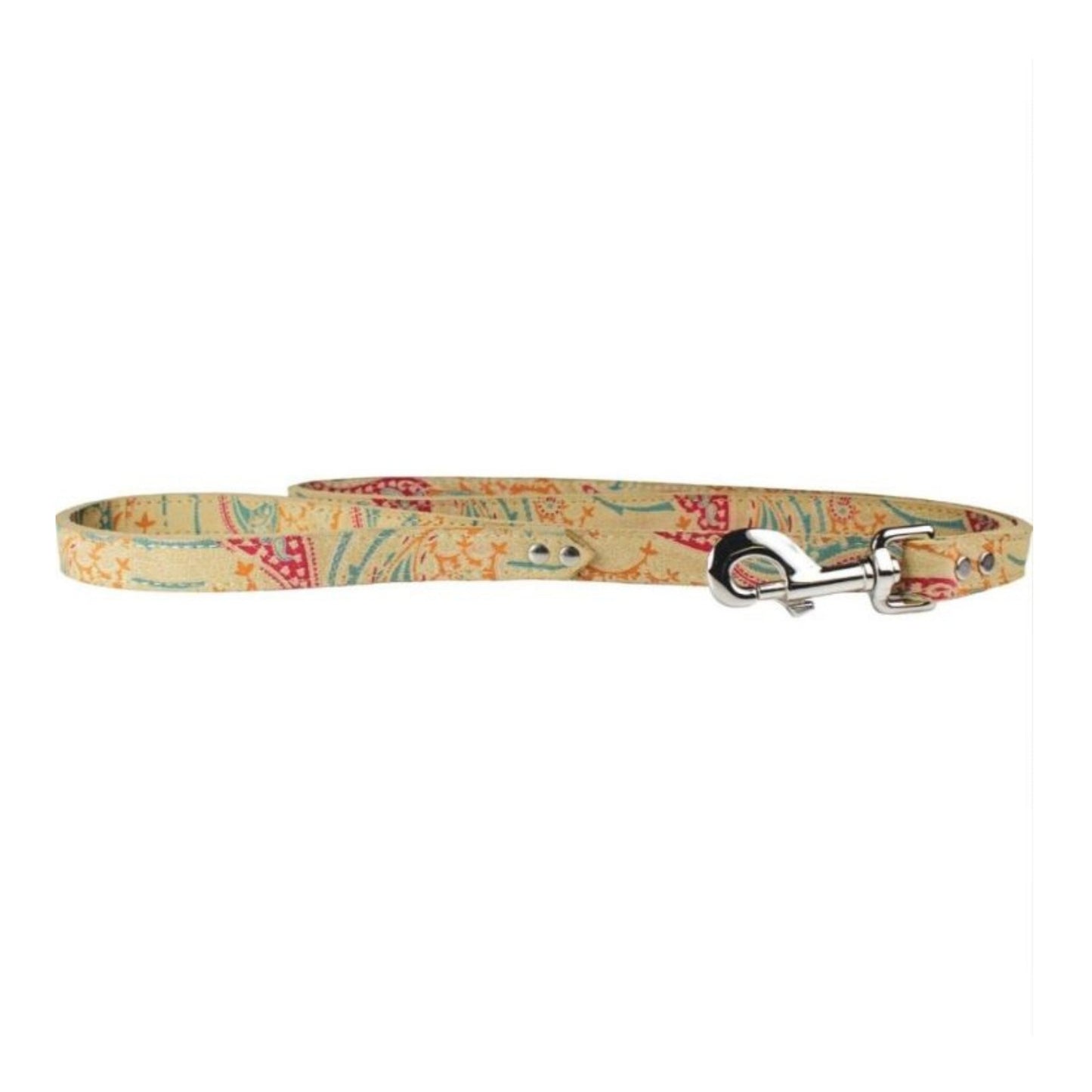 Omni Pet Leather Paisley Dog Leash Sand 1/2 x 4ft.