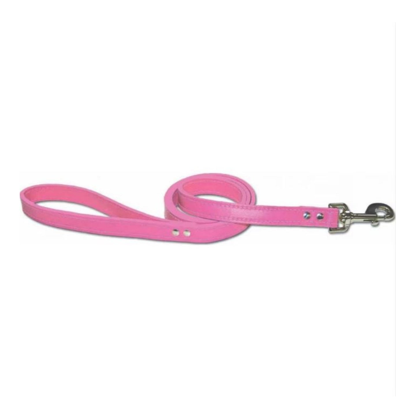 Omni Pet Leather Dog Leash Pink 1/2in. x 4ft.