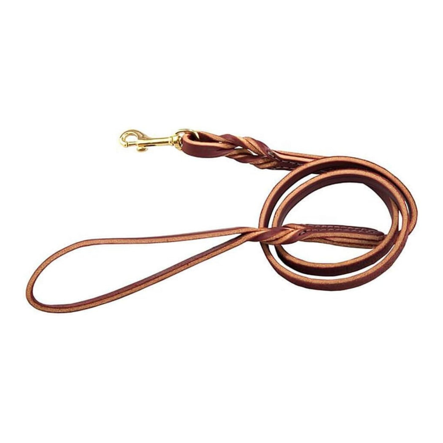 Omni Pet Omnipet Latigo Twist Leather Lead Burgundy 1in. x 6ft.