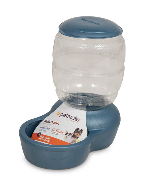 Petmate Replendish Feeder with Microban Pearl Peacock Blue 1ea/XS