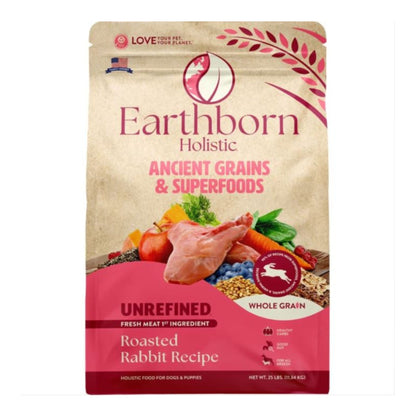 Earthborn Dog Unrefined Ancient Grains Rabbit 25Lb