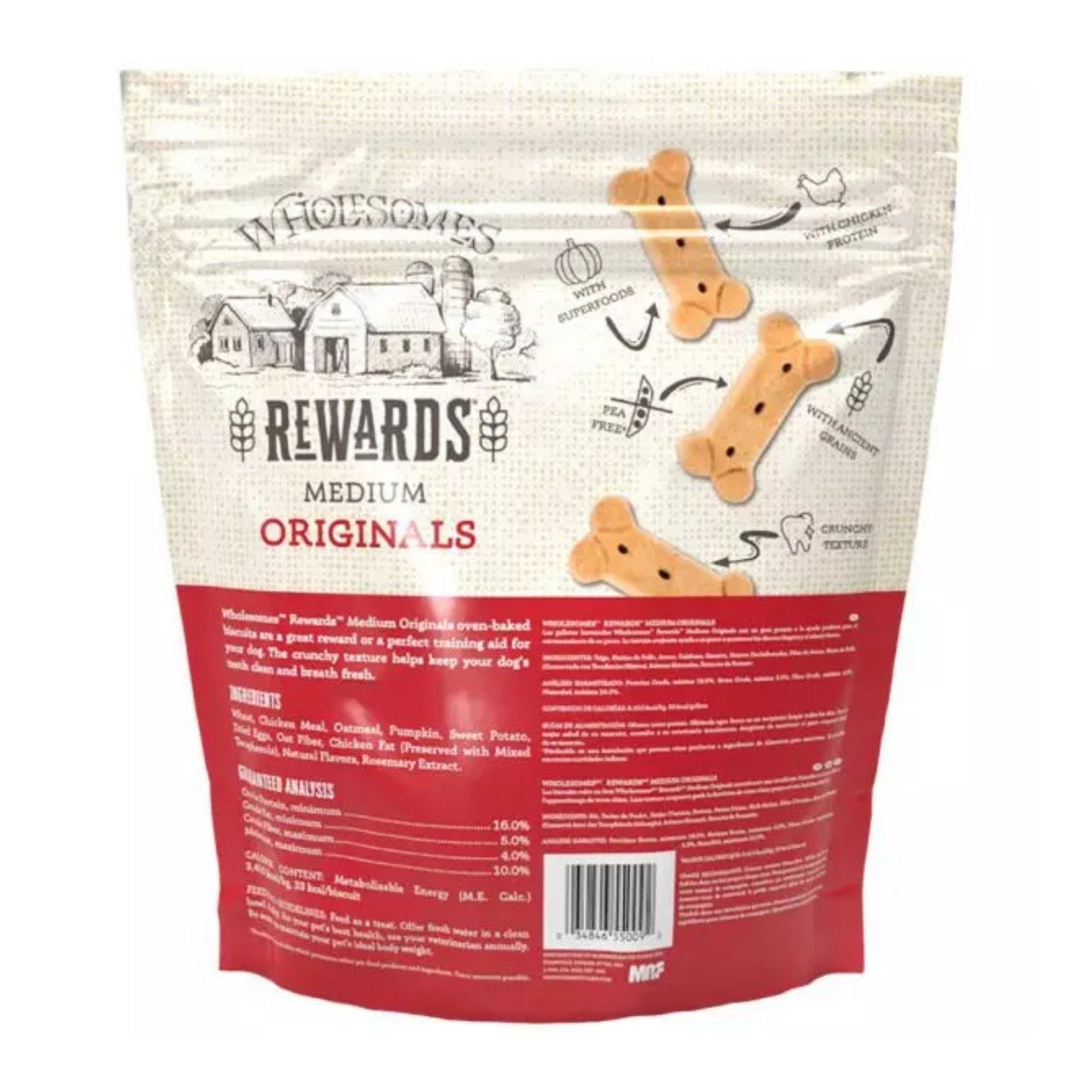 Wholesomes Rewards Classic Original Biscuits Chicken Large-3 Lb