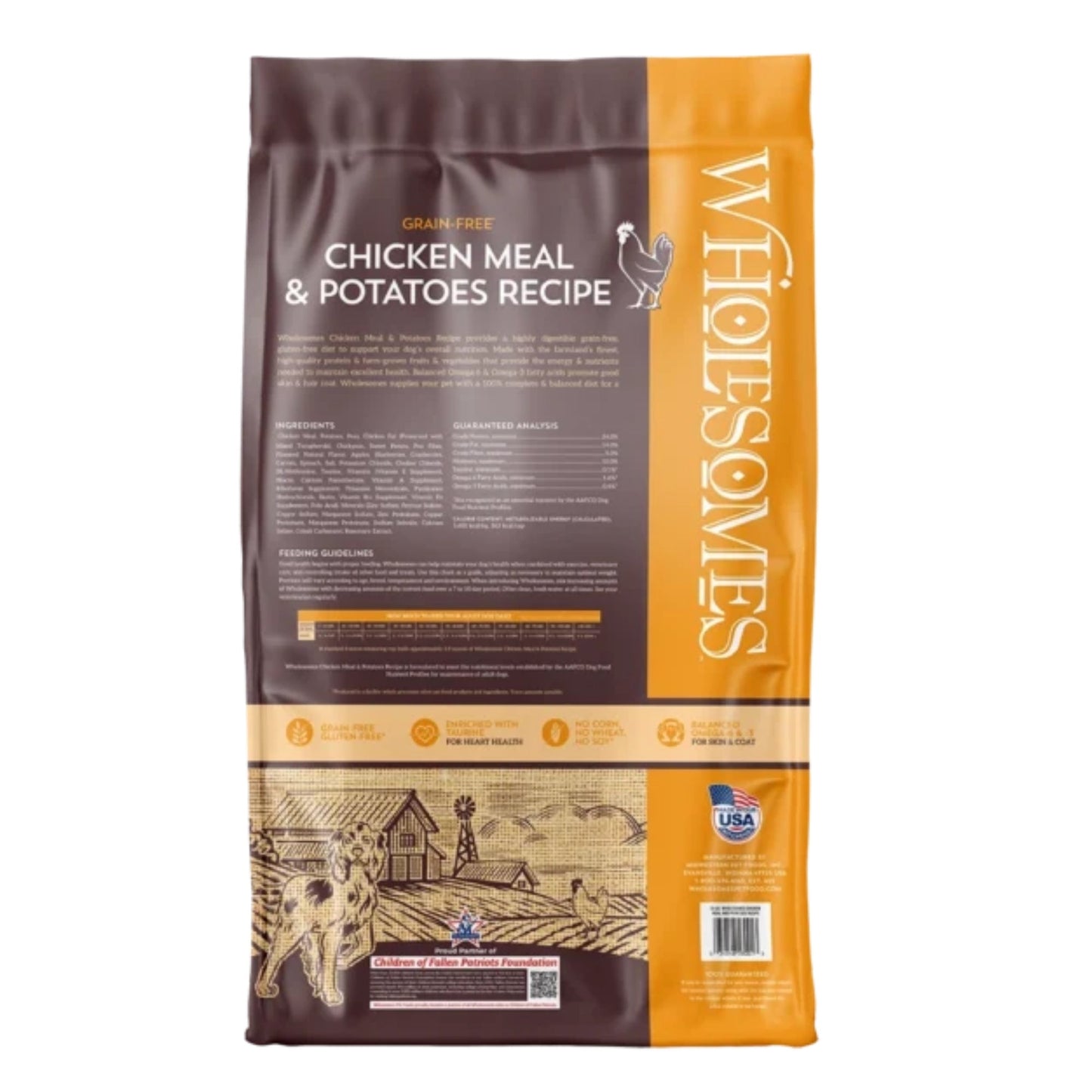 Wholesomes Grain Free Dog Food Chicken/Chickpea 35 Lb