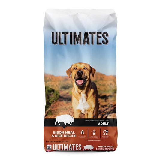 Ultimates Advanced Nutrition Adult Dog Food Bison/Rice 28 Lb