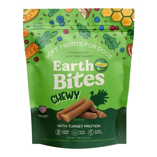 Earthborn Dog Grain Free Earthbites Chewy Turkey 7oz.