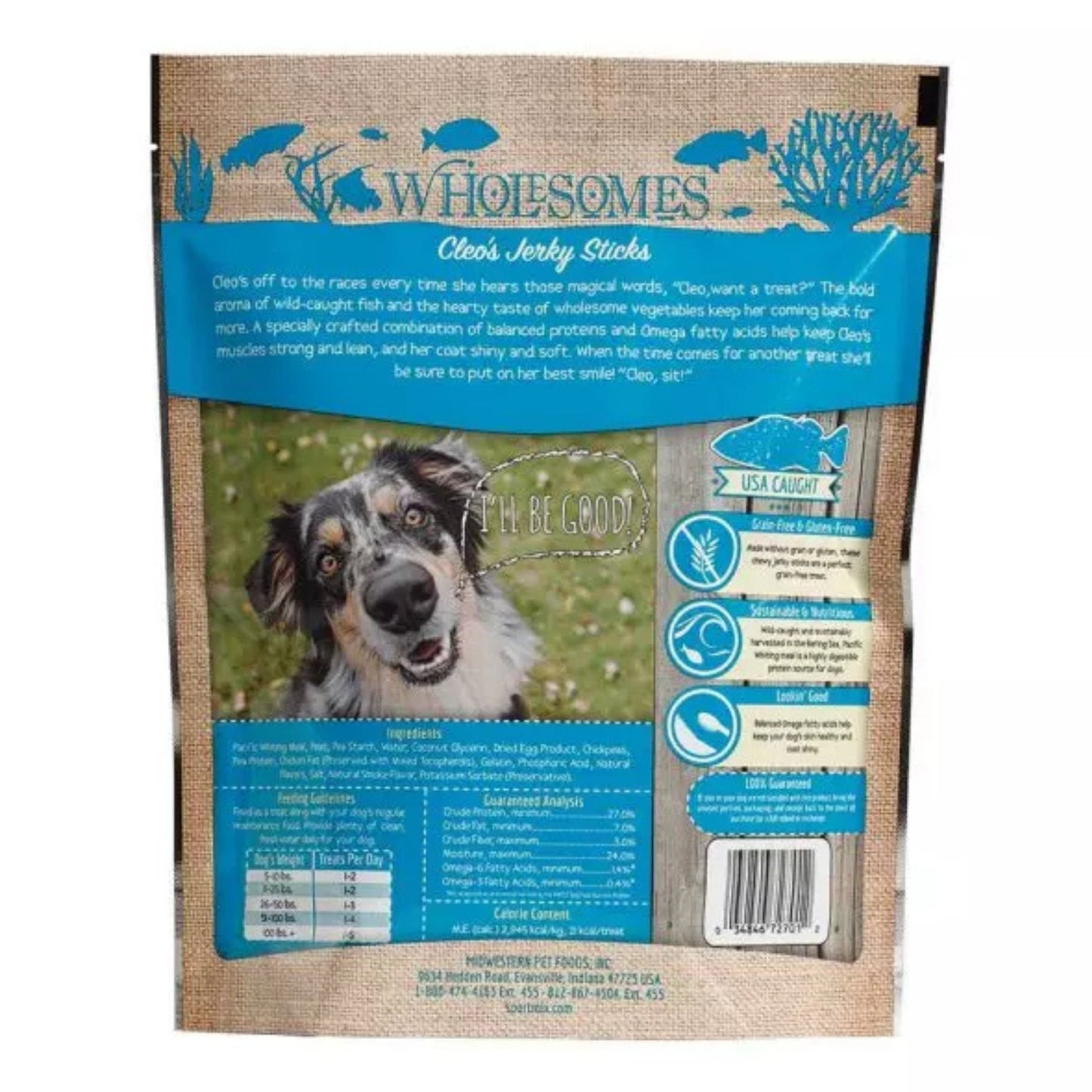 Wholesomes Grain Free Moist Treats For Dogs Fish 25oz.