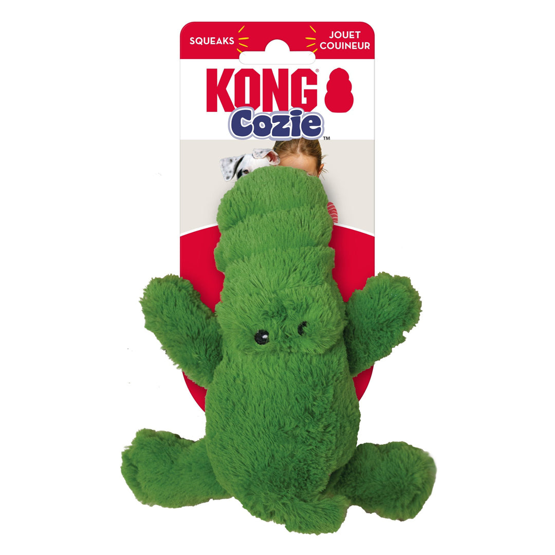 KONG Cozie Ali Alligator Plush Dog Toy Green 1ea/SM