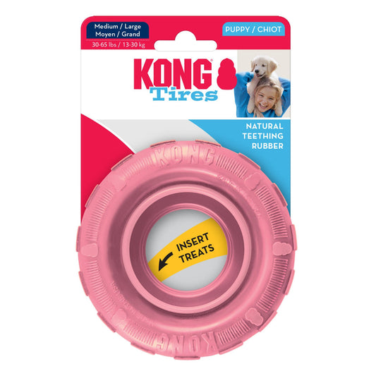 KONG Puppy Tires Dog Toy Assorted 1ea/MD/LG