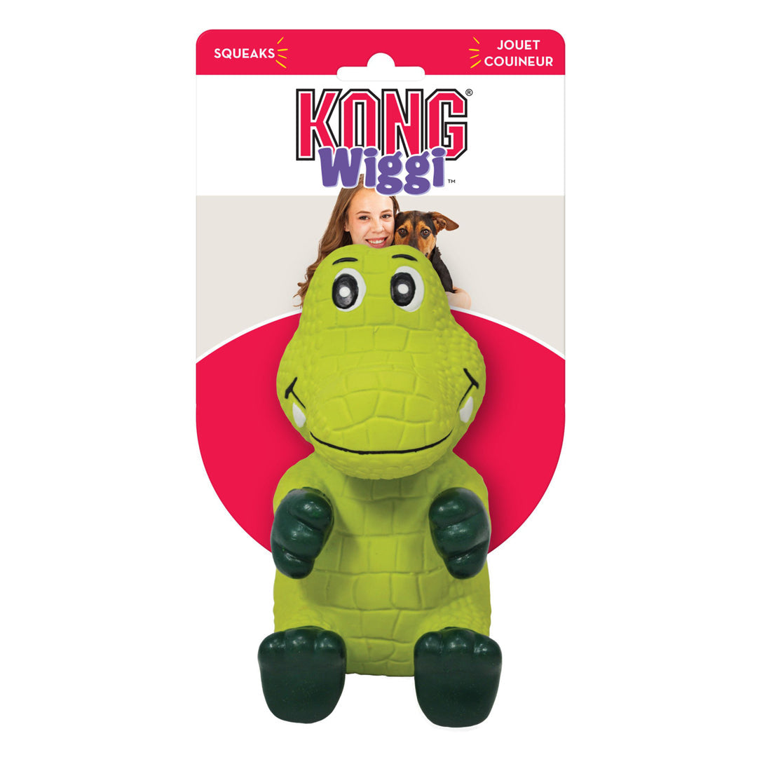 KONG Wiggi Alligator Dog Toy 1ea/SM