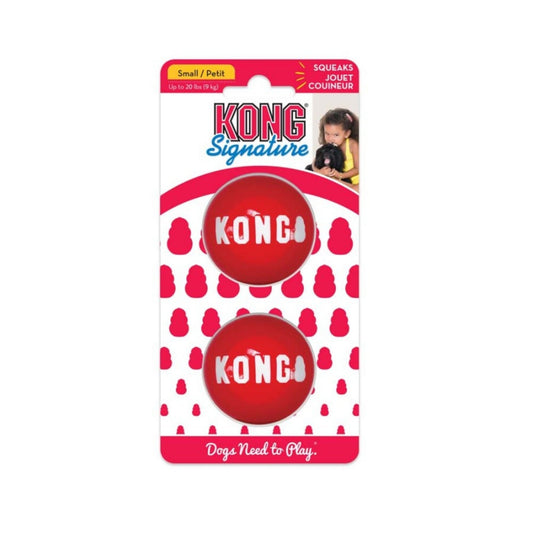 KONG Signature Ball Dog Toy Red 1ea/2 pk, SM