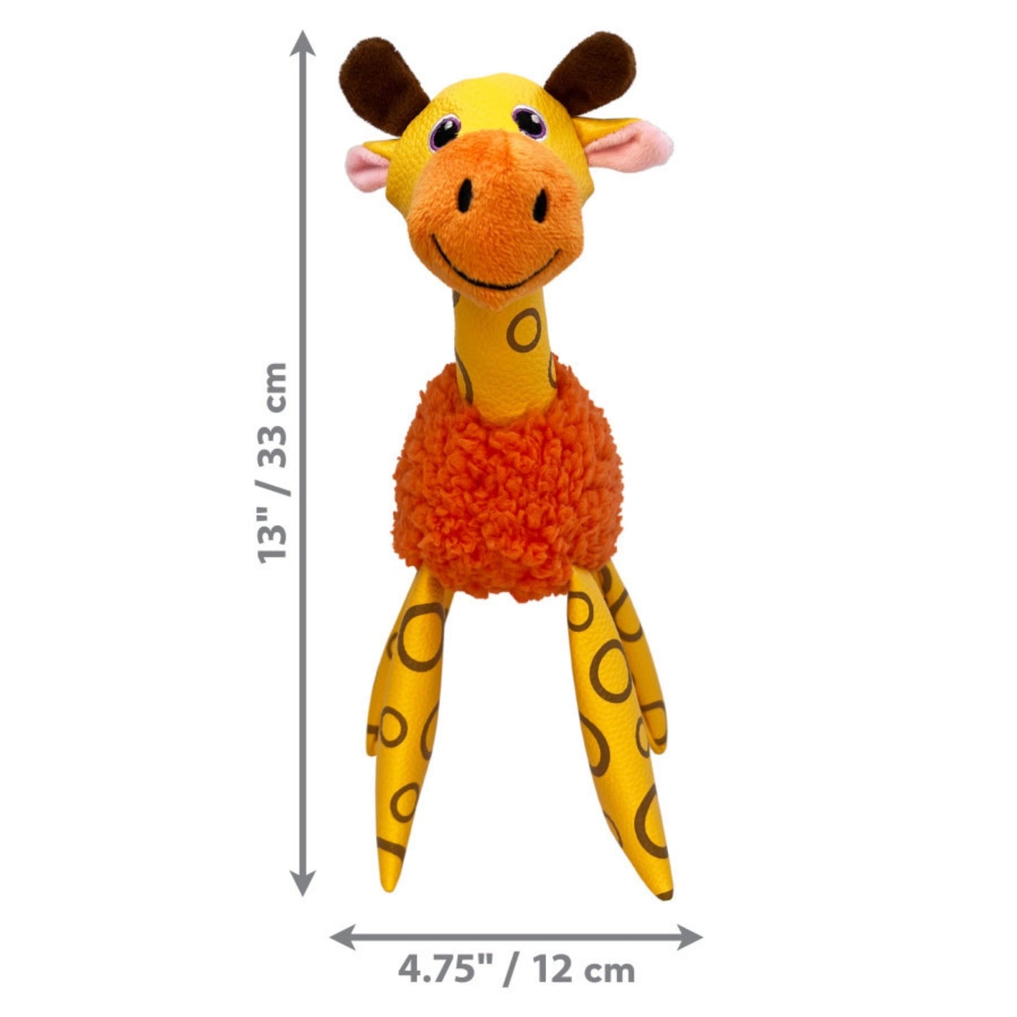 KONG Shakers Floofs Plush Dog Toy Giraffe, 1ea/MD