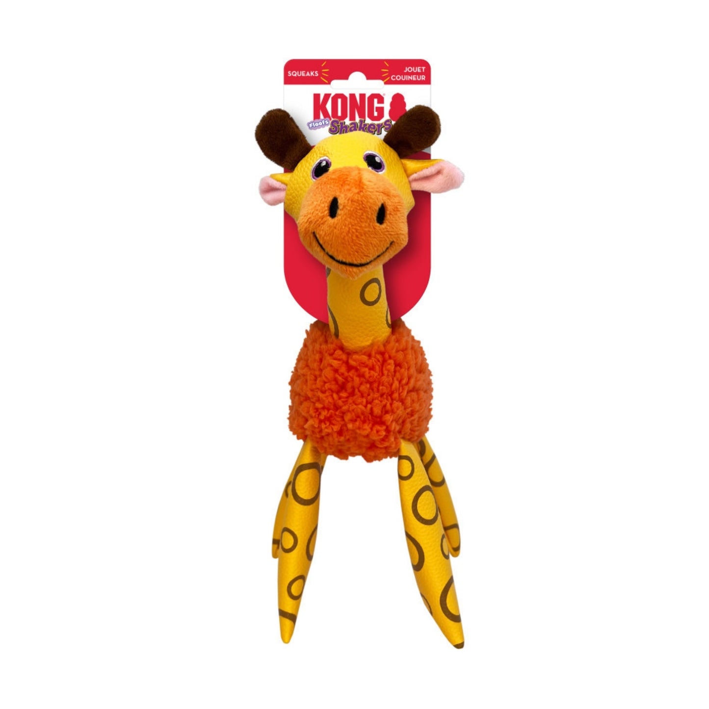 KONG Shakers Floofs Plush Dog Toy Giraffe, 1ea/MD