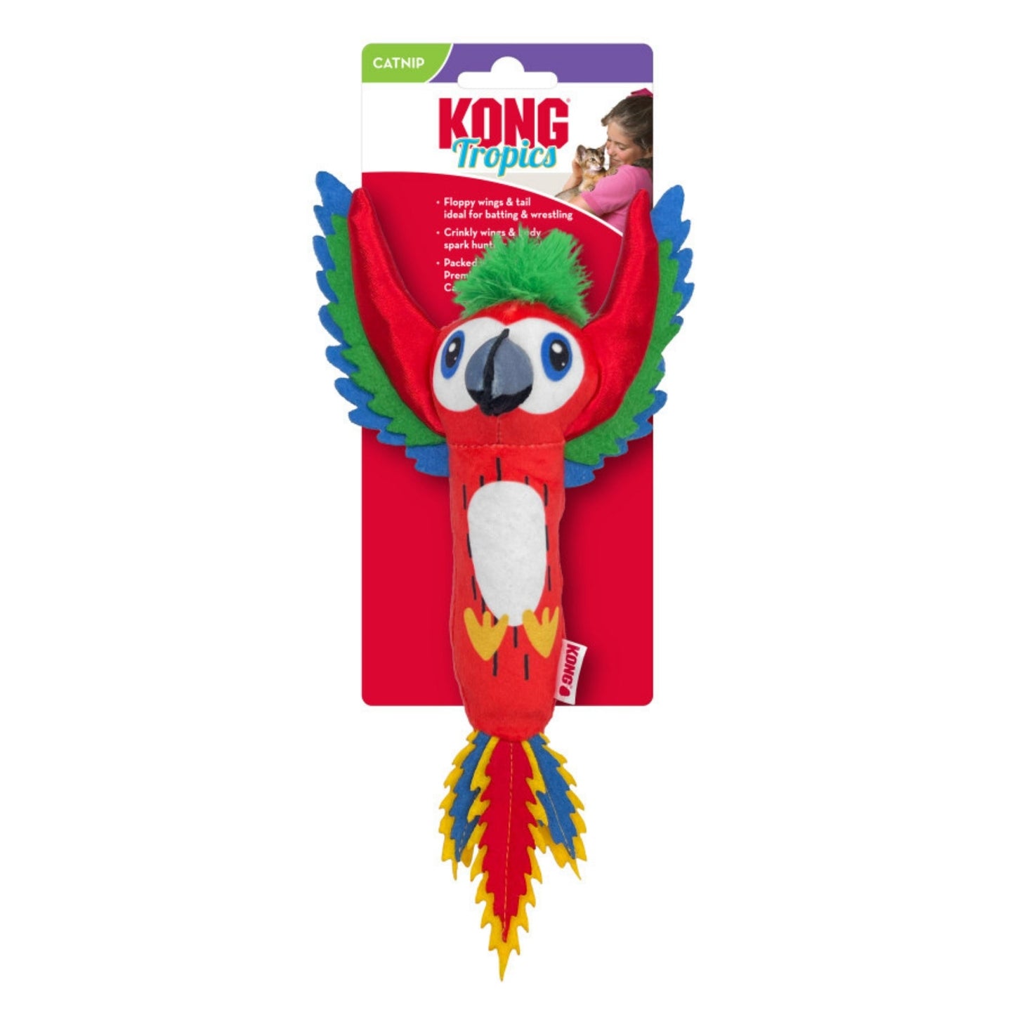 KONG Tropics Bird Cat Toy Assorted, 1ea/One Size