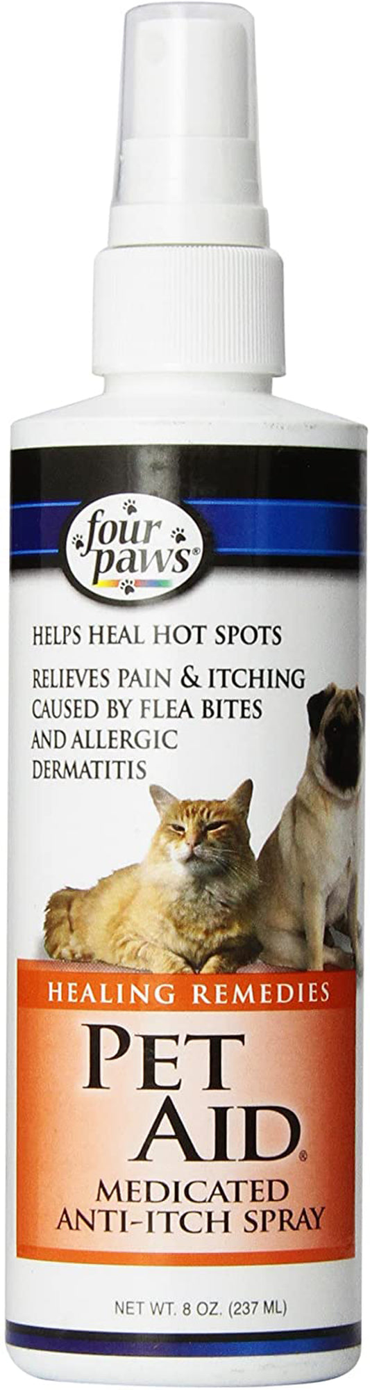 Four Paws Healthy Promise Pet Aid Fast-Acting Anti Itch Spray for Dogs & Cats Anti Itch 1ea/8 Oz.