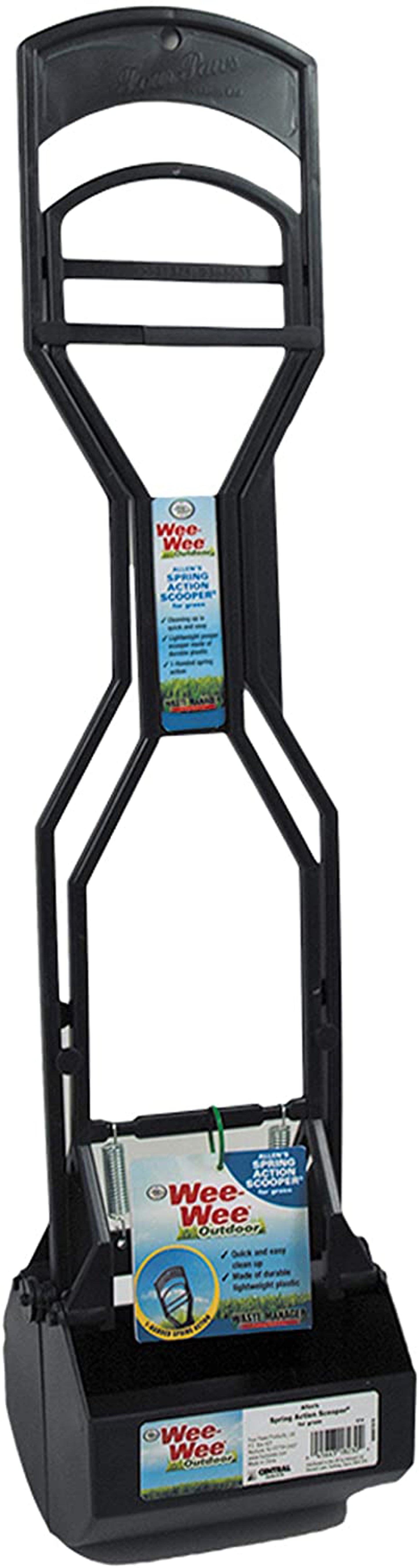 Four Paws Allen's Spring Action Dog Scooper For Hard Surfaces Hard Surfaces Black 1ea/5.13 in X 5.5 in X 24.75 in