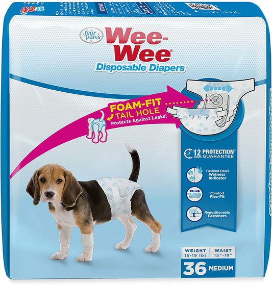 Four Paws Wee-Wee Disposable Dog Diapers Diaper 1ea/SMall (36 ct)