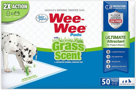 Four Paws Four Paws Wee-Wee Ultimate Attractant Dog Pee Pads with Grass Scent 1ea/100 ct