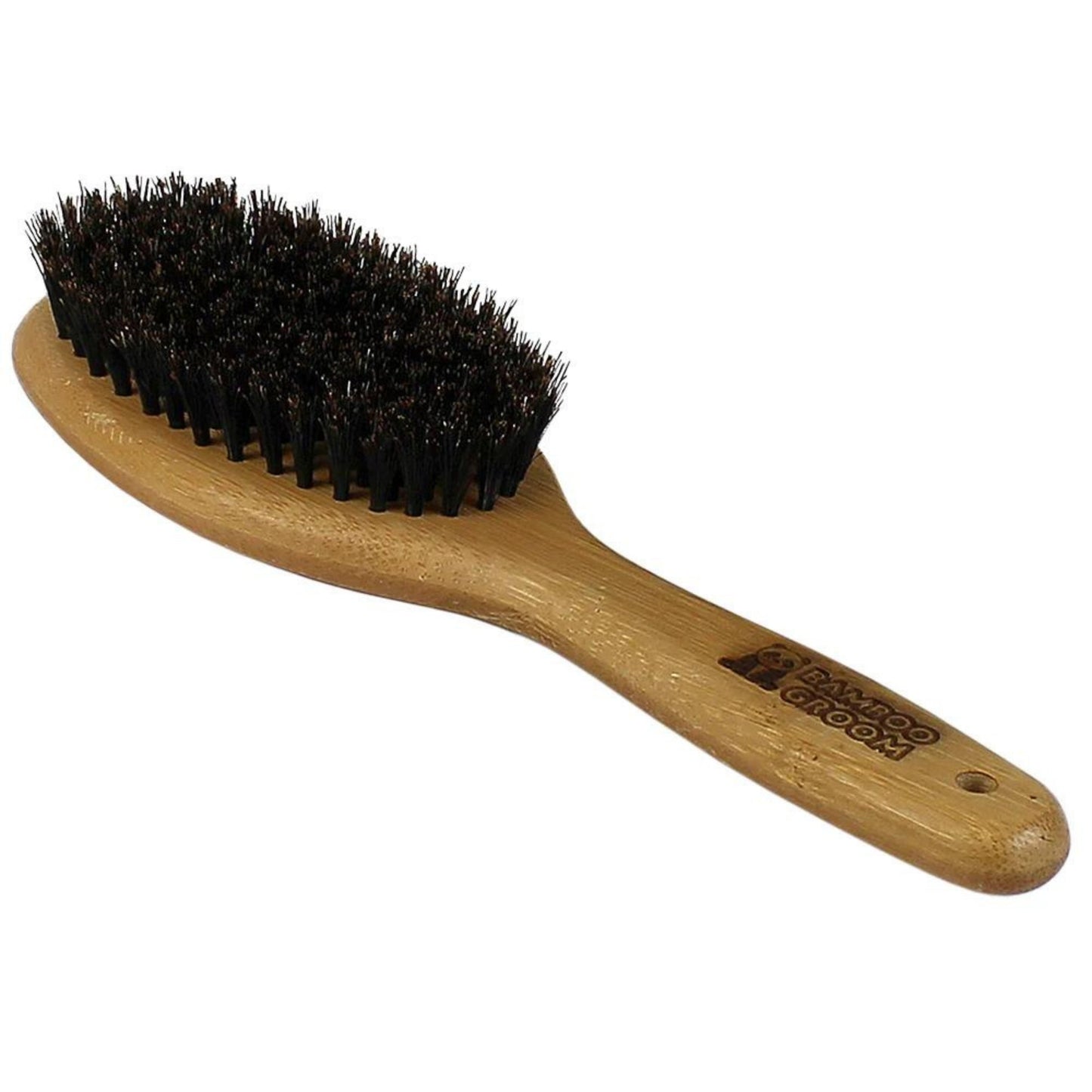 Bamboo Groom Oval Boar Bristle Brush Large