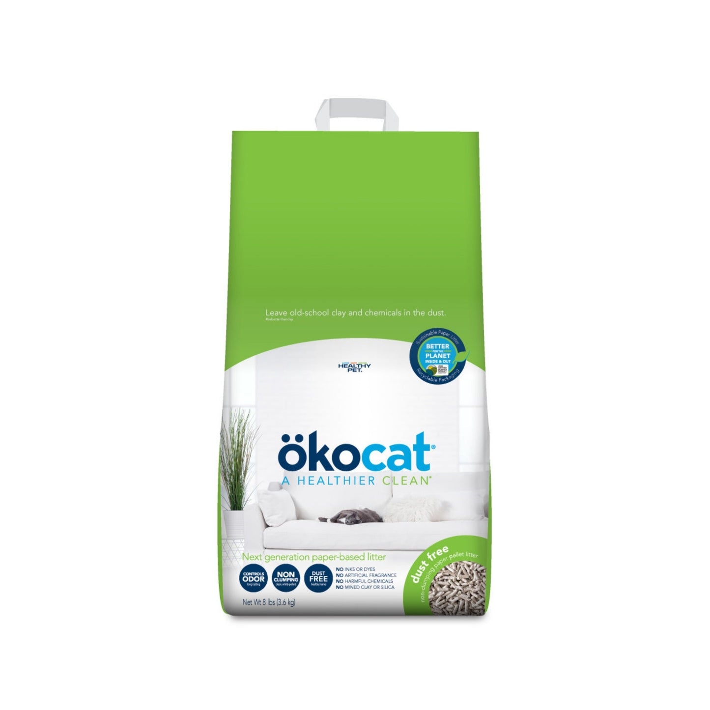 Okocat Litter Dust Free Paper Cat Litter 1ea/8 lb