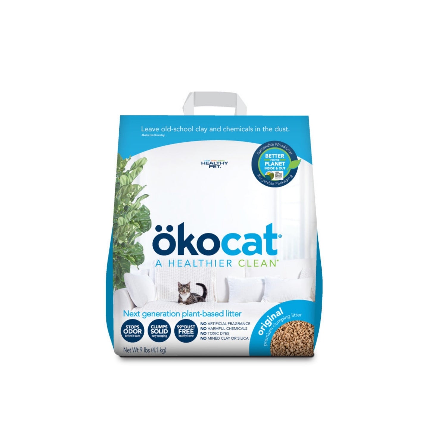 Okocat Litter Original Clumping Wood Cat Litter 1ea/9 lb