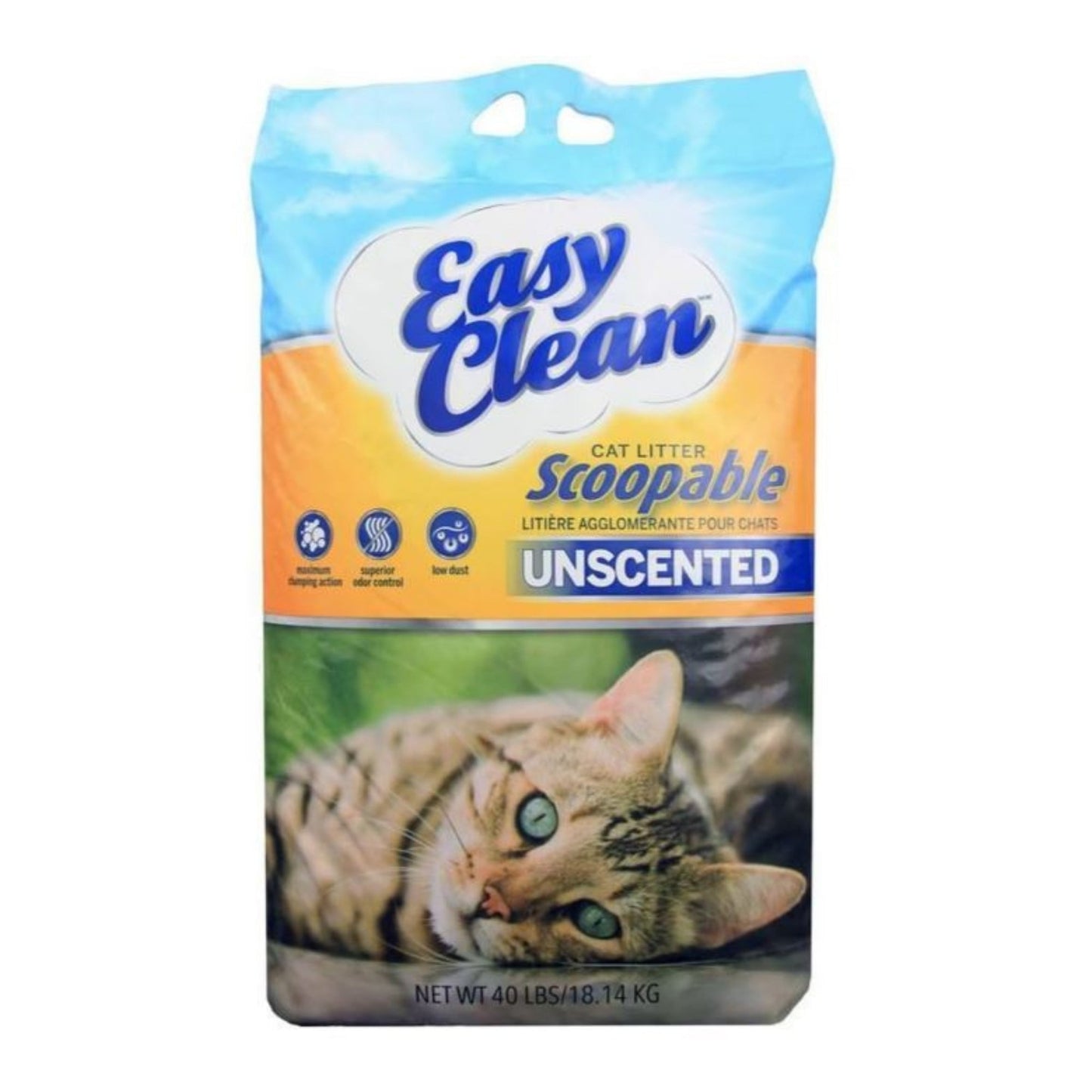 Easy Clean Clumping Cat Litter Unscented 40 Lb