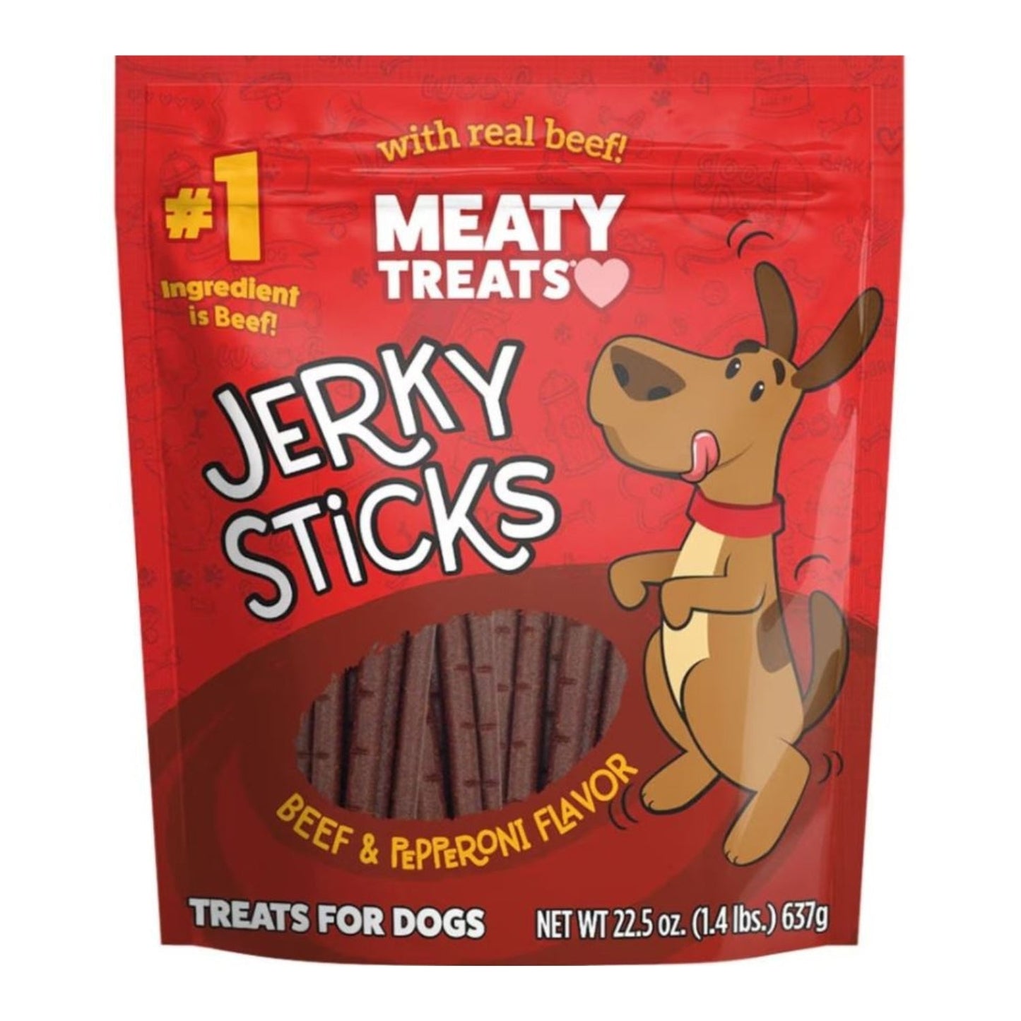 Meaty Treats Jerky Sticks Beef/Pepperoni 22.5oz.