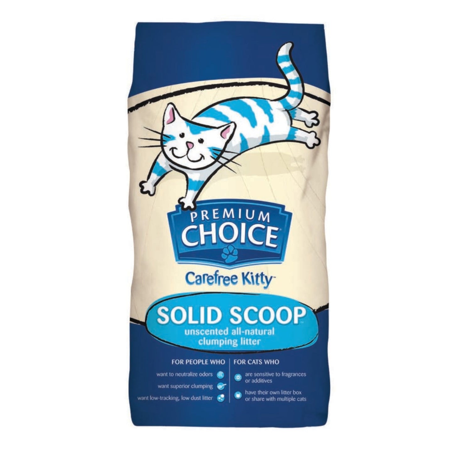 Premium Choice Litter Carefree Kitty Unscented All Natural Scoop Cat Litter 1ea/25 lb