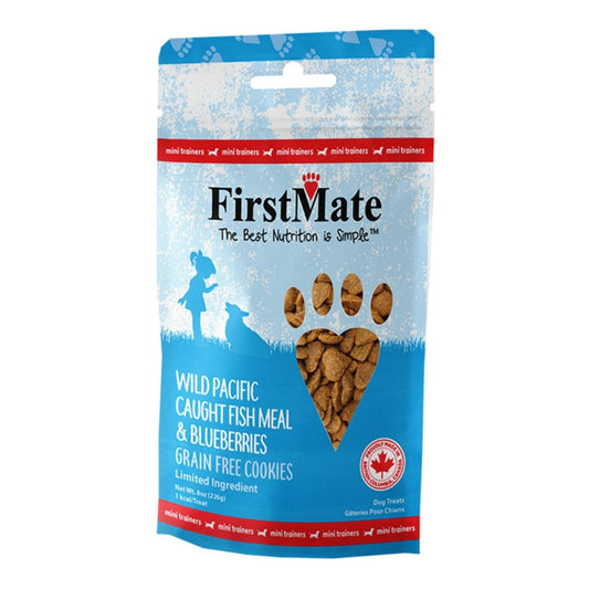 Firstmate Dog Limited Ingredient Grain Free Mini Fish Blueberry Treat 8oz.