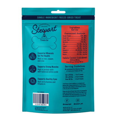 Stewart Single Ingredient Freeze Dried Dog Treats Beef Liver, 1ea/4oz.