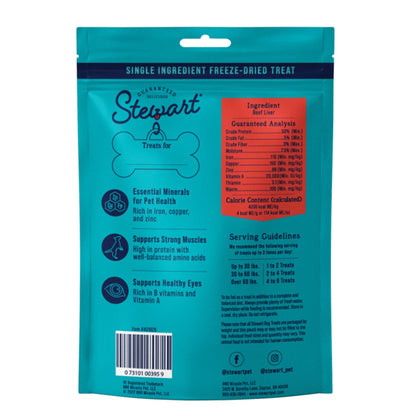 Stewart Single Ingredient Freeze Dried Dog Treats Beef Liver, 1ea/8oz.