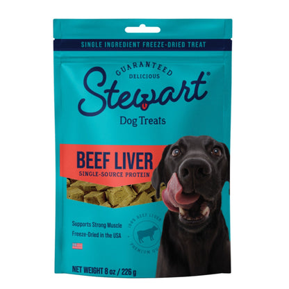 Stewart Single Ingredient Freeze Dried Dog Treats Beef Liver, 1ea/8oz.