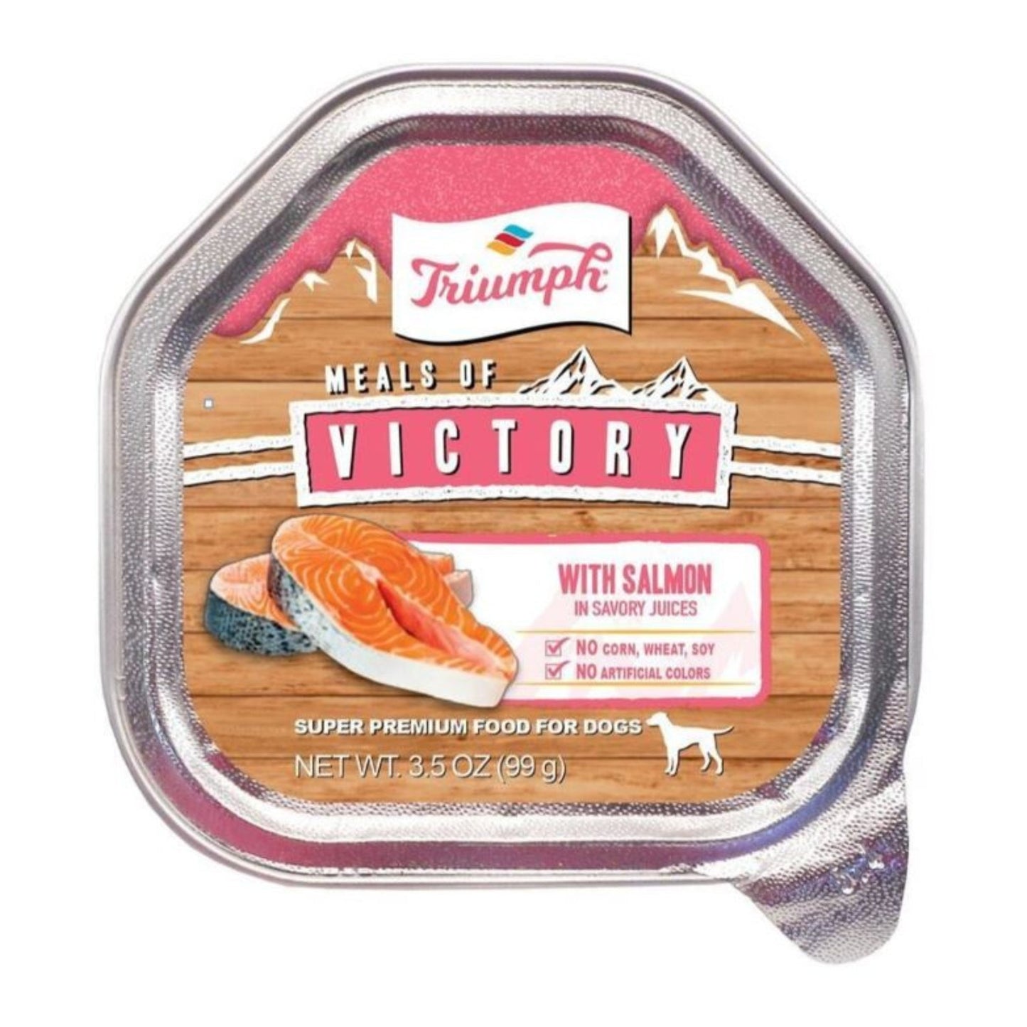 Victory Wet Cup Dog Food Salmon 3.5oz. (Case of 15)