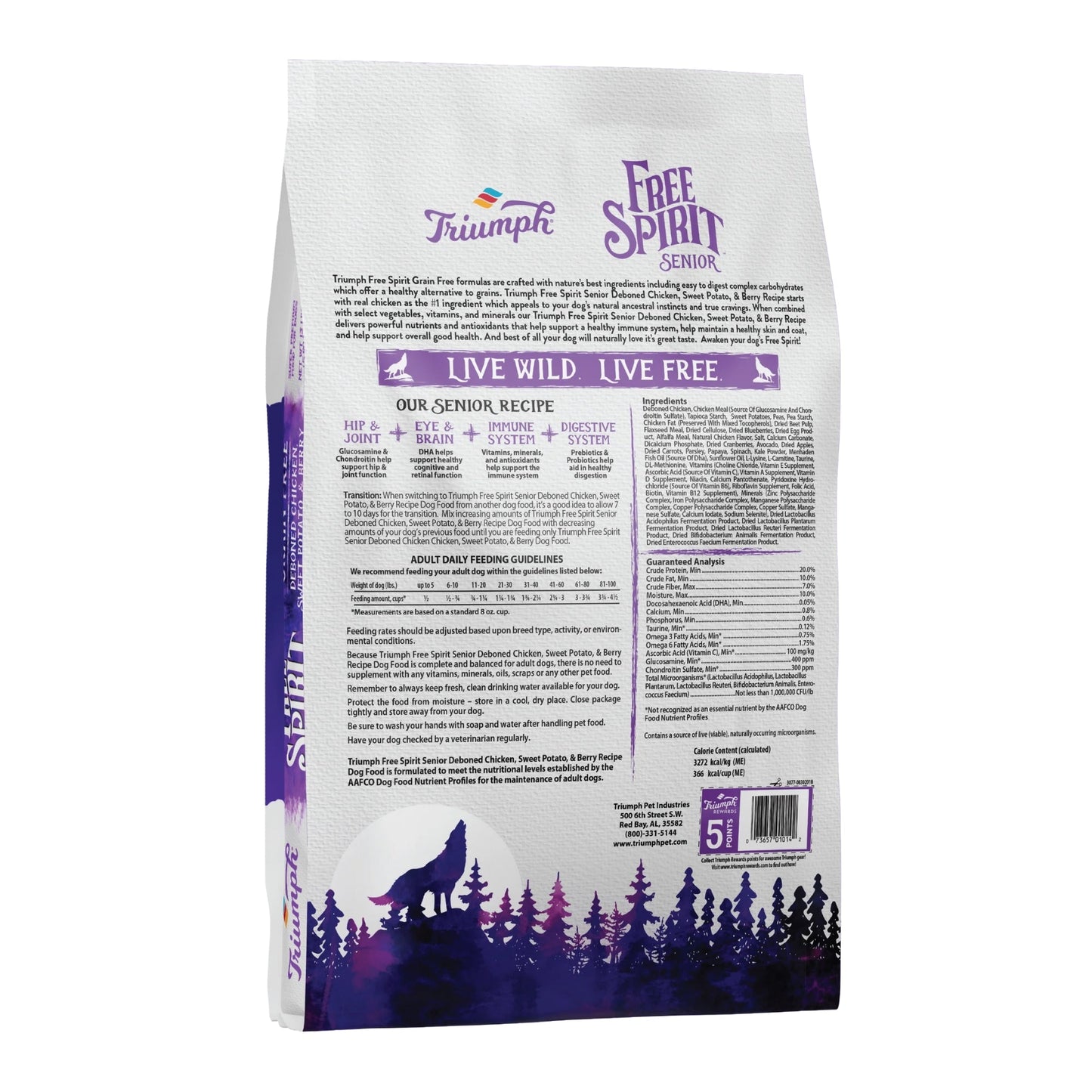 Free Spirit Grain Free Senior Food Chicken/Sweet Potato 13Lbs.