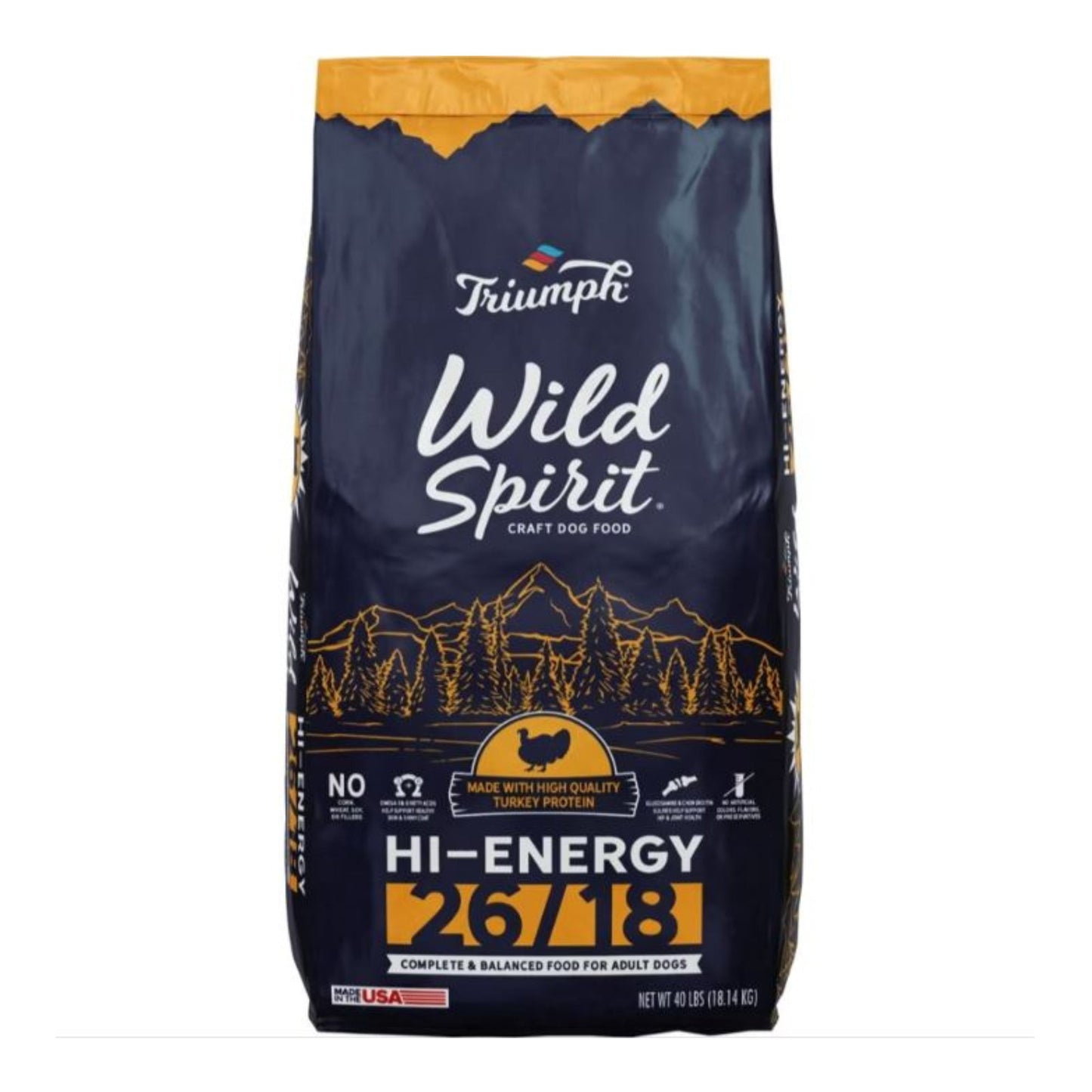 Wild Spirit Hi-Energy Dog Food Turkey 40 Lb