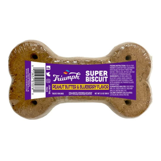 Triumph Super Single Biscuit Peanut Butter/Blueberry 3.5oz. (Case of 15)