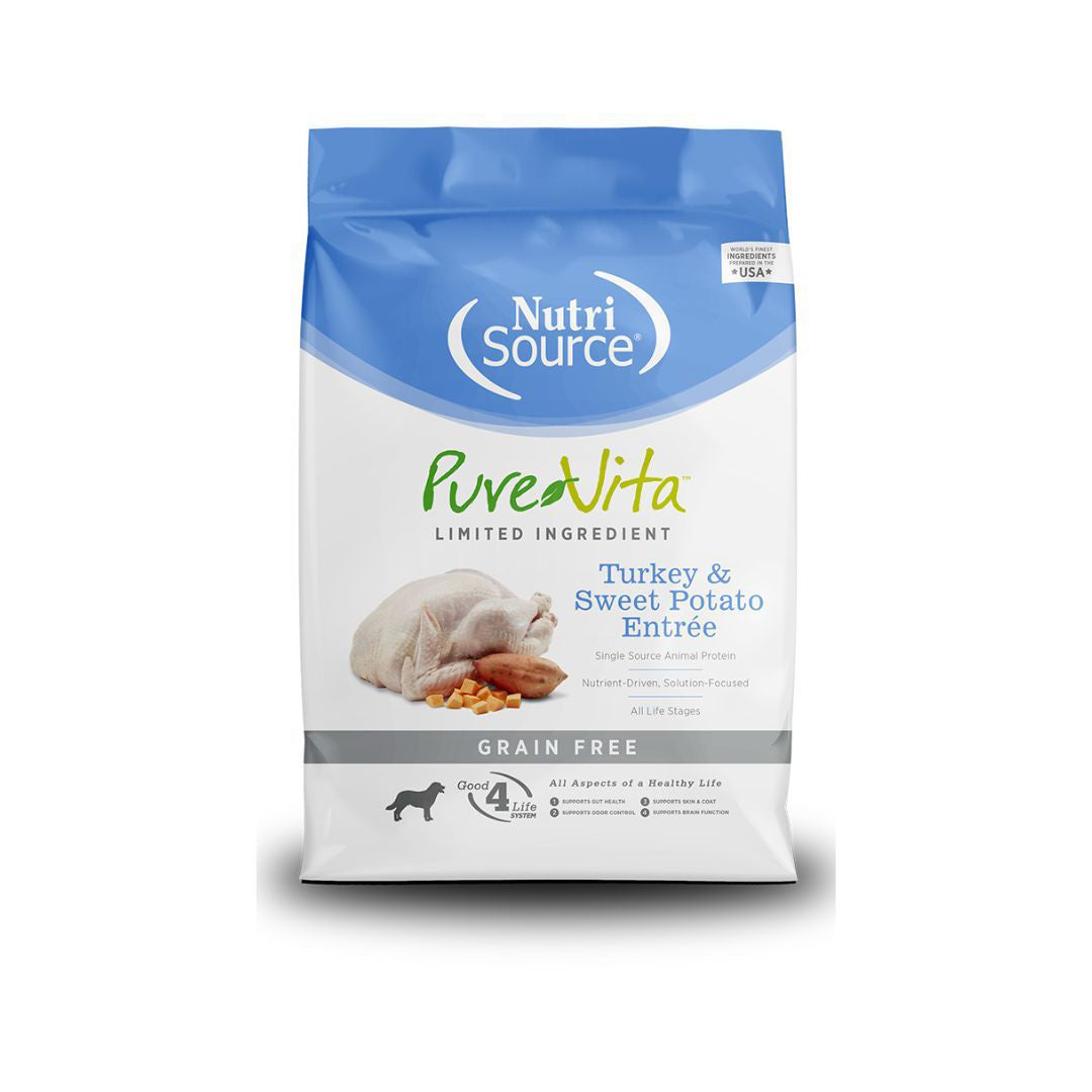 Pure Vita Dog Grain Free Turkey & Sweet Potato 15Lb