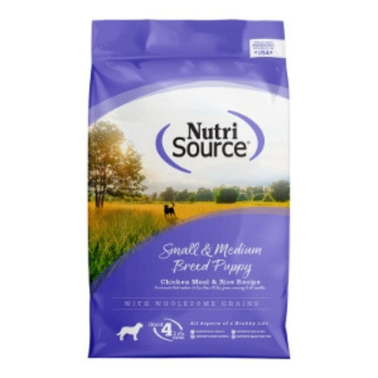 Nutrisource Dog Puppy Small & Medium Breed Chicken & Rice 12Lb