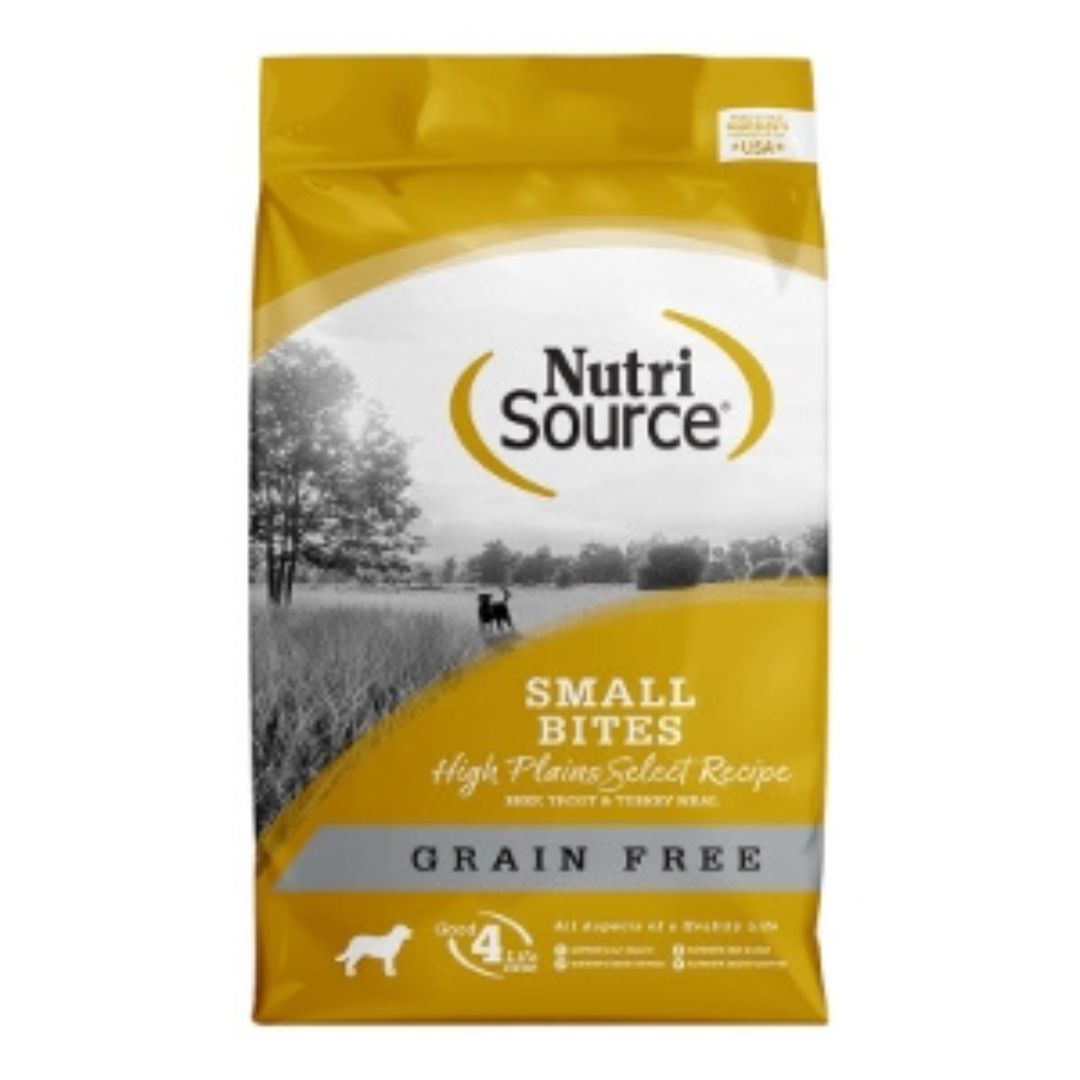 Nutrisource Dog Grain Free Small Bites High Plains Select 12Lb