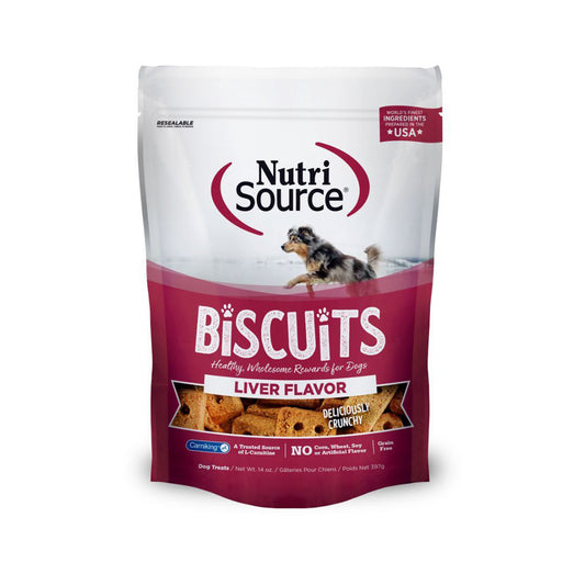 Nutrisource Dog Grain Free Biscuits Liver 14oz.