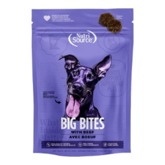 Nutrisource Dog Big Bites Grain Free Beef 14Oz