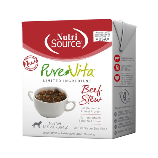 Pure Vita Dog Beef Stew 12.5oz. (Case of 12)