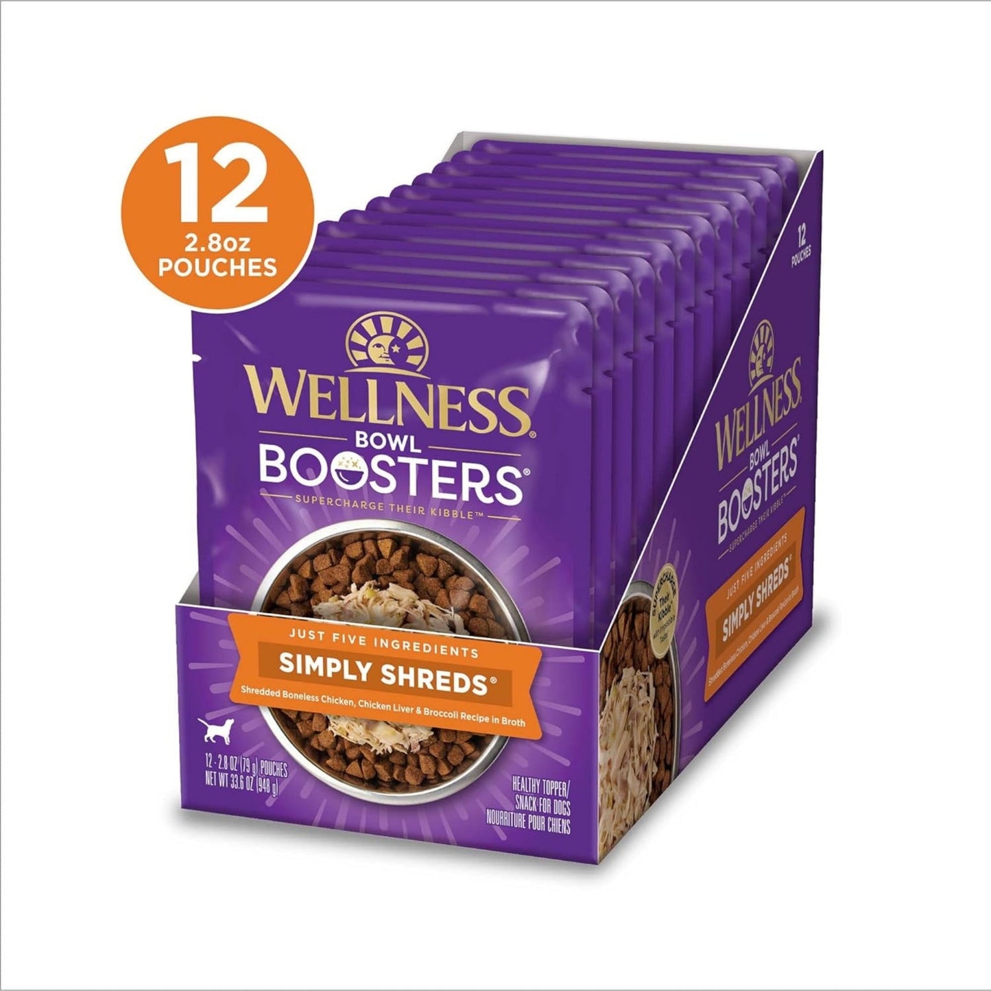 Wellness Bowl Boosters Simply Shreds 2.8oz. Chicken Chicken Liver Shred (Case of 12)