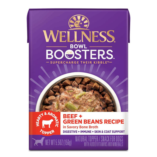 Wellness Bowl Boosters 5.5oz. Beef Green Beans Hearty Topper (Case of 12)