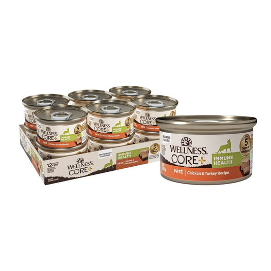 Wellness Core+ Cat Immune Healthy Chicken Turkey Grain-free Pate 2.8oz. (Case of 12)