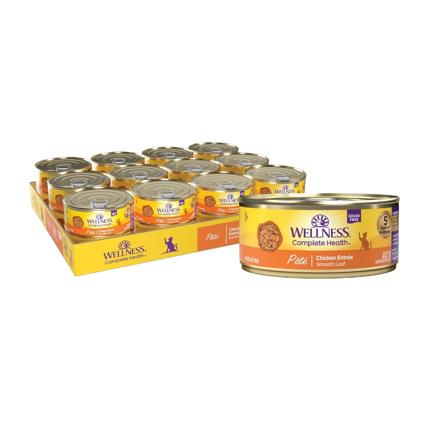 Wellness Cat Complete Health Grain-free Chicken Pate 5.5oz. (Case of 24)